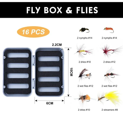 Goture Fly Fishing Rod Combo 5/6 7/8 9FT Carbon Fiber 2.7m Fly Rod with Line Lures Reel for Trout Carp Tackle with PVC Tube