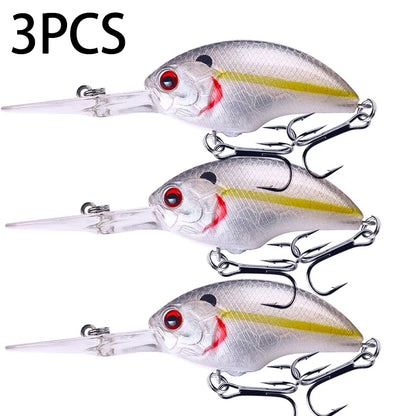 13G 9CM Fishing Lures Crankbait Minnow Bass Treble Hooks Swim Hard Lure Baits Wobbler