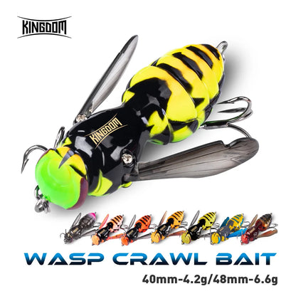 Kingdom Floating Wasp Bait 4.2g 6.6g 40mm 48mm Artificial Insect