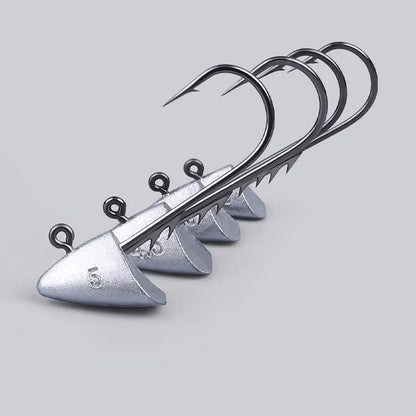 10pcs 2.7g 3.5g 4.2g 5g far casting fishing hook jig head hook ,stand hook for soft worm