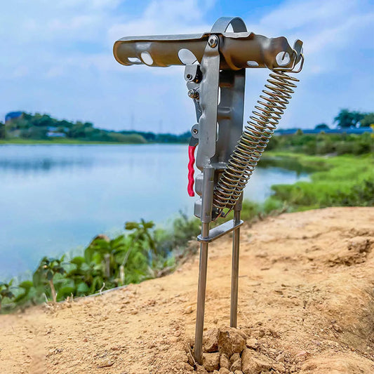 Stainless Steel Automatic Spring Support Fishing Rod Holder Stand