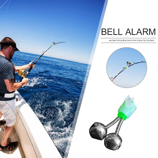 20-1PCS Fish Bite Alarm Twin Spiral Bells Fishing Indicator Bait Alarm