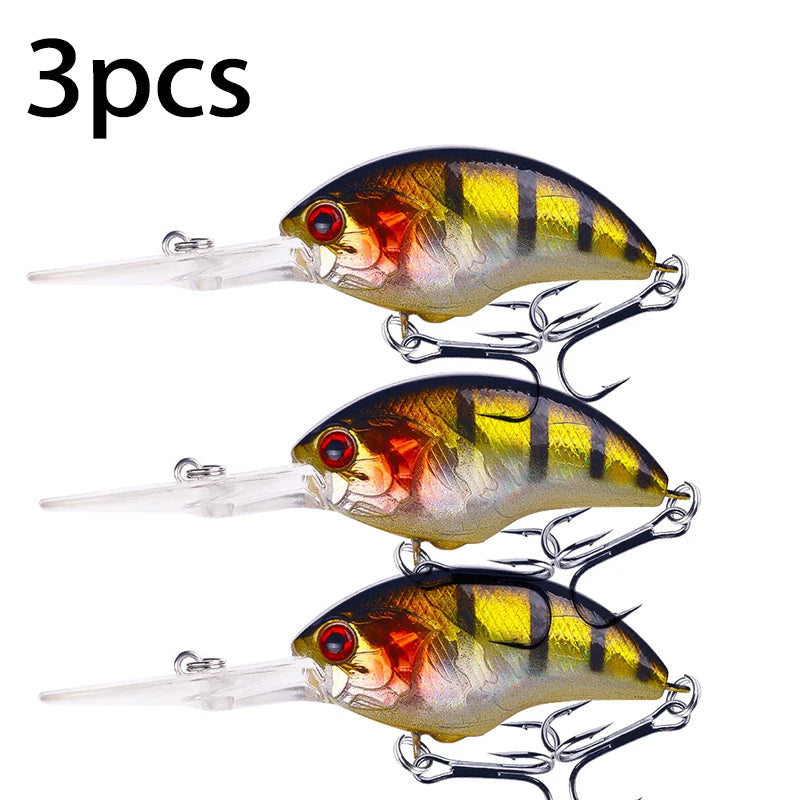 13G 9CM Fishing Lures Crankbait Minnow Bass Treble Hooks Swim Hard Lure Baits Wobbler