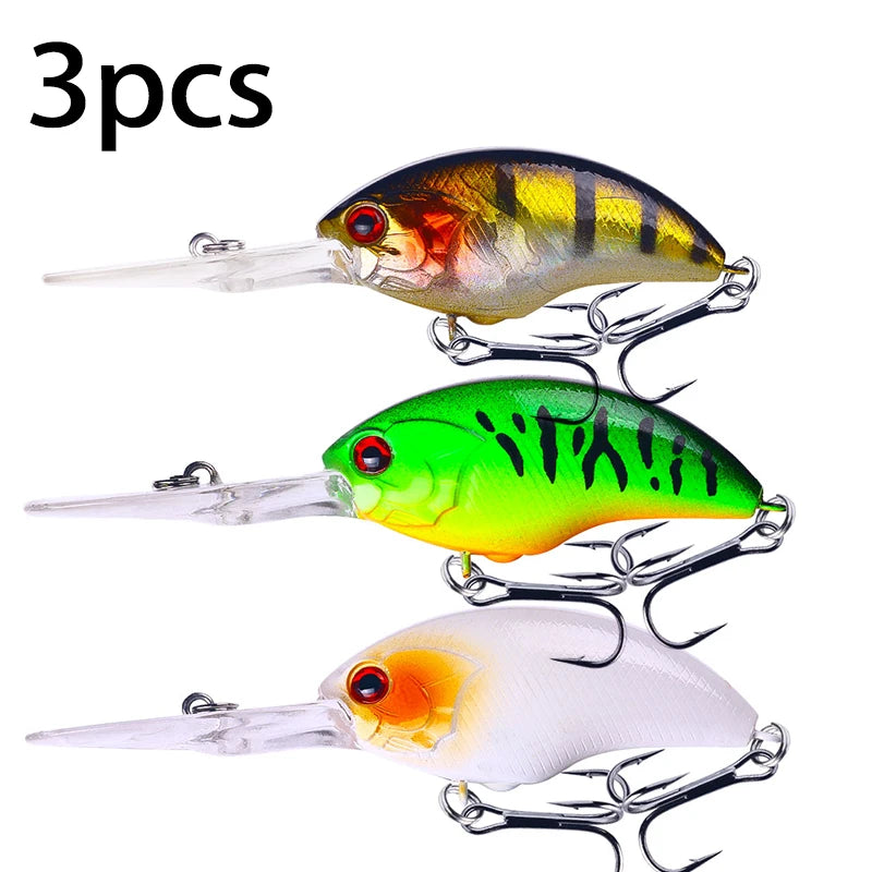 13G 9CM Fishing Lures Crankbait Minnow Bass Treble Hooks Swim Hard Lure Baits Wobbler