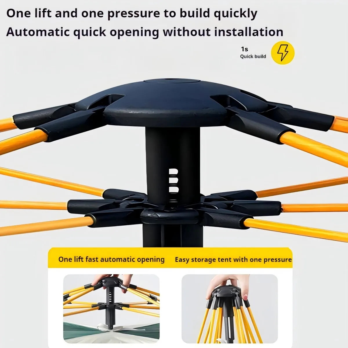 Outdoor Automatic Quick-opening Tent Rainproof Sunshine-proof Tent Two windowless doors