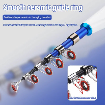 DEUKIO Mini Fishing Pole Combo With Short Telescopic Fishing Rod And Spinning Reel Baits Travel Pole Set for Children Beginner