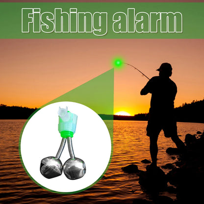 20-1PCS Fish Bite Alarm Twin Spiral Bells Fishing Indicator Bait Alarm