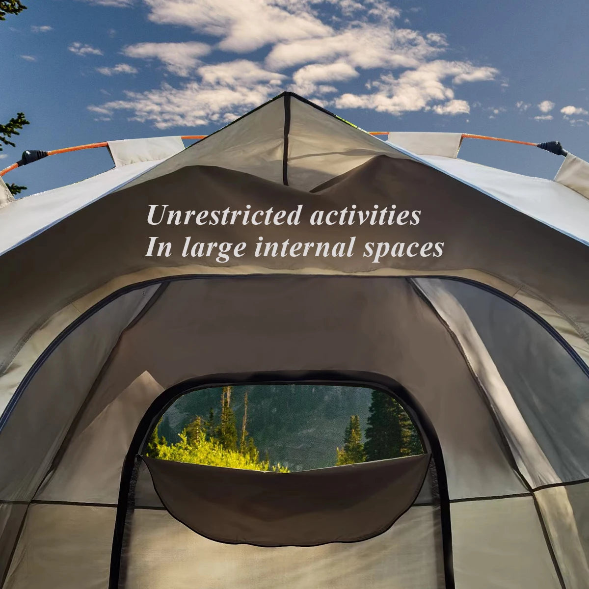Outdoor Automatic Quick-opening Tent Rainproof Sunshine-proof Tent Two windowless doors