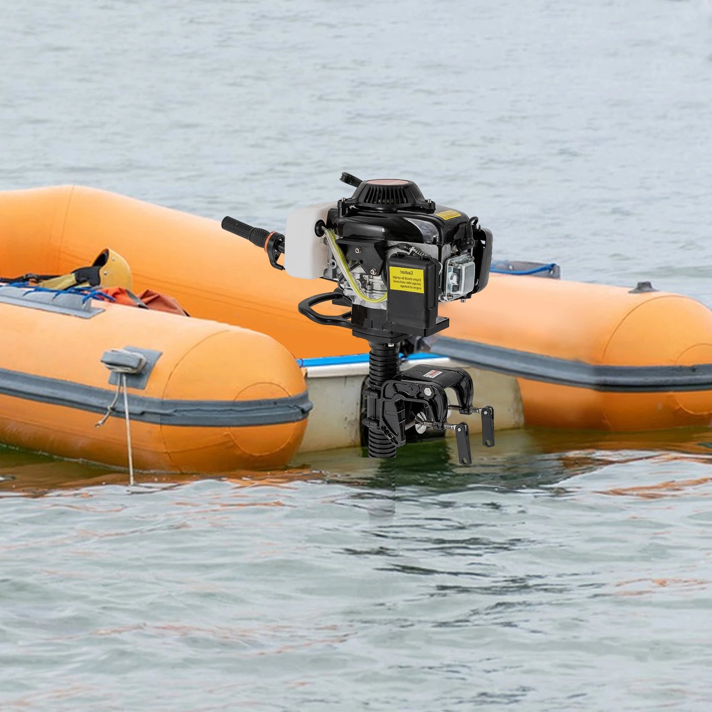 4 Stroke 4HP Outboard Motor Fishing Boat Engine with Air Cooling Jet Pump Outboard Short Shaft Motor 55cc