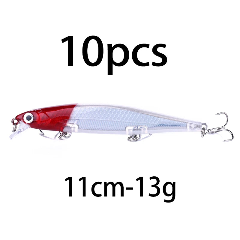 1Pcs Suspended Sinking Wobbler Minnow Laser Fishing lure 11cm 13g