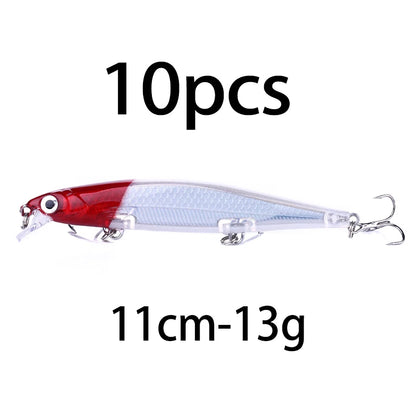 1Pcs Suspended Sinking Wobbler Minnow Laser Fishing lure 11cm 13g
