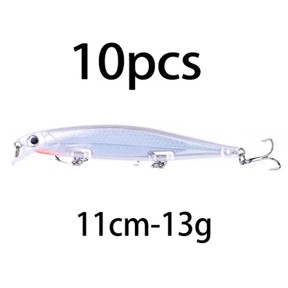 1Pcs Suspended Sinking Wobbler Minnow Laser Fishing lure 11cm 13g
