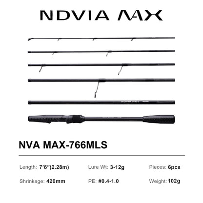 PURELURE NEW NDVIA MAX Ajing And Eging Tubular Tip 8FT 8.3FT 8.6FT 1.2-10G Soft Lure And EGI F/MF Action Perch Pike Zander Squid