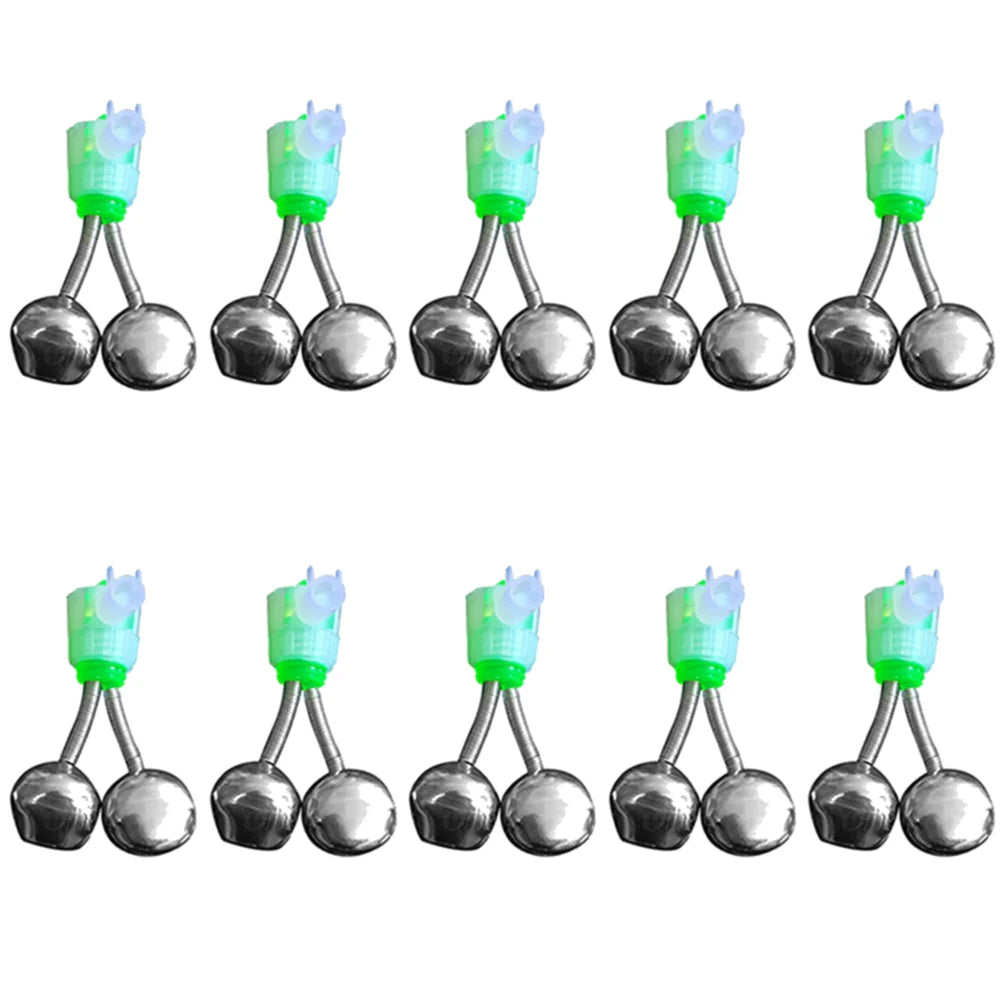 20-1PCS Fish Bite Alarm Twin Spiral Bells Fishing Indicator Bait Alarm