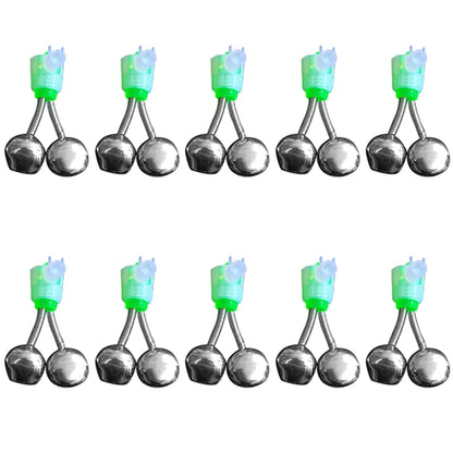 20-1PCS Fish Bite Alarm Twin Spiral Bells Fishing Indicator Bait Alarm