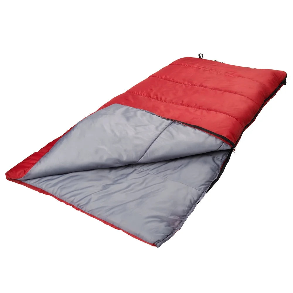50F Warm Weather Sleeping Bag Compact Lightweight Camping Travel Quilt Machine Washable Insulated