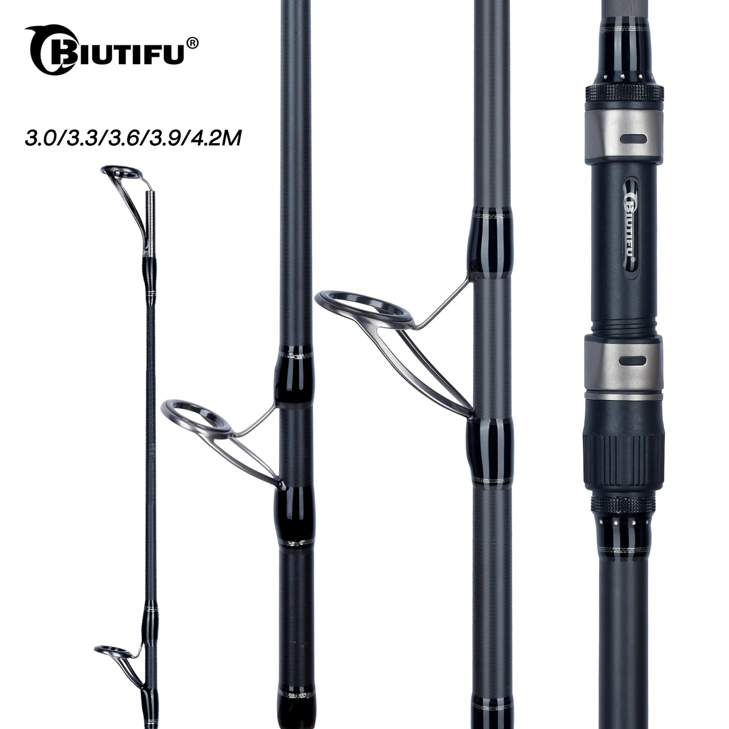 Fishing Rod 4.5/4.2/3.9/3.6/3.0m T800 Carbon 3.5lbs Throwing 40-200g Travel Surfcasting Spinning Hard Pole