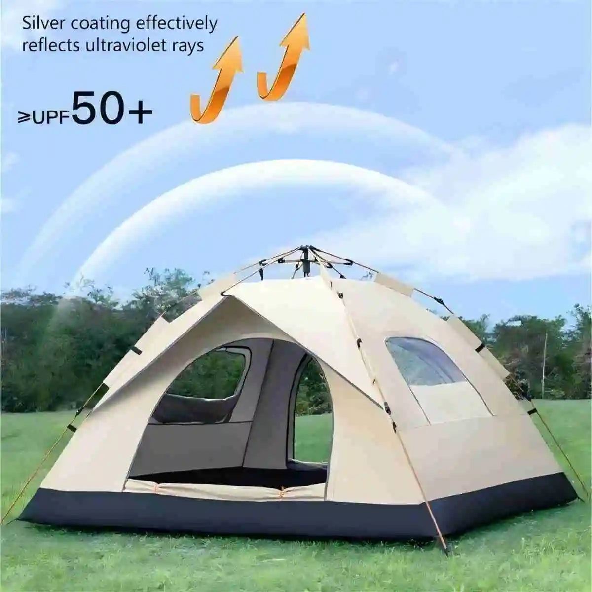 Automatic Pop-up Travel Tent with Two Doors & Windows